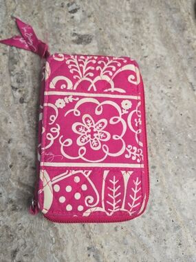 Vera Bradley Hot Pink Patterned Zip Pouch